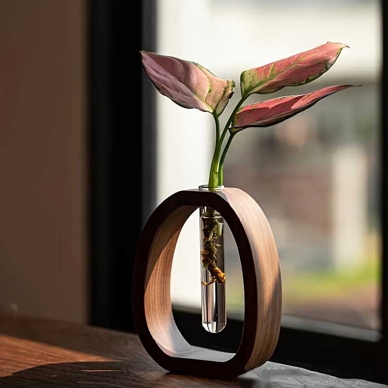 Snake Plant Ceramic - Juego de flores de madera maciza
